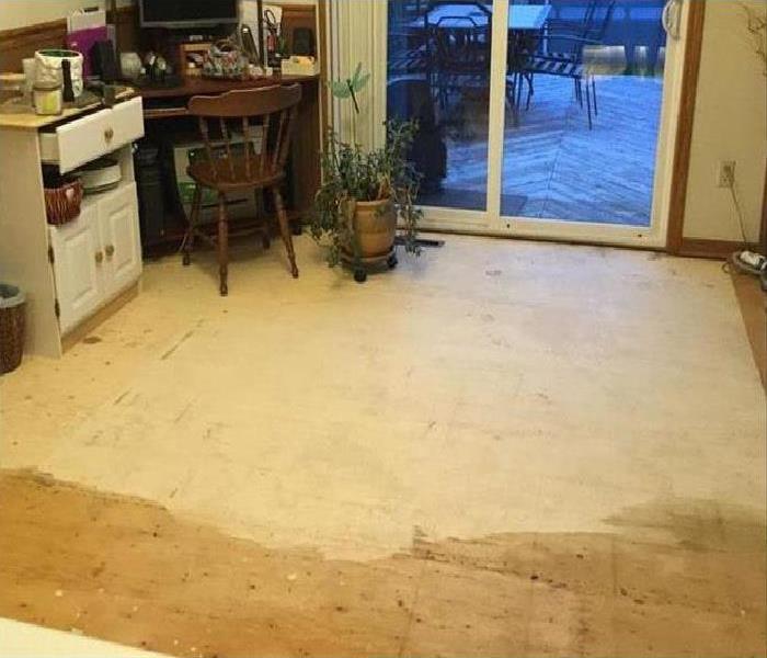 flooring removed after a flood