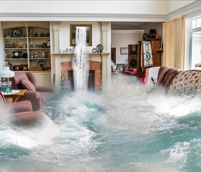 picture of flooded basement